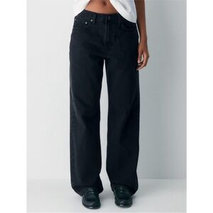 Aritzia Denim Forum The 90's Iggy Low-Rise Baggy Jeans in Black Size 28